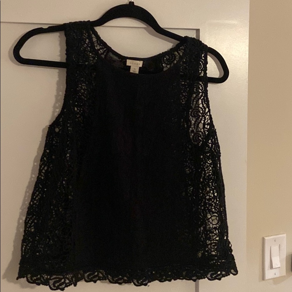 Black lace top